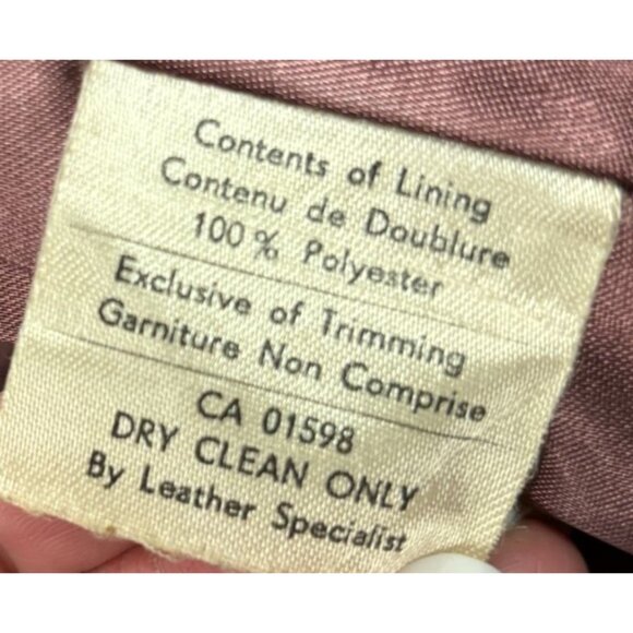 Vintage 1960s Brown Leather Belted Penny Lane Jacket With Faux Fur Collar - Picture 13 of 13